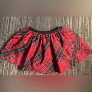 Ralph Lauren Red and Black Plaid Skater Skirt